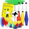 Diabolo Freizeitsport Jongleerset voor kinderen en volwassenen met jongleerballen, doeken, borden incl. stok en jongleerhandleiding – complete jongleerset met tas als cadeau-idee voor verjaardag