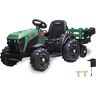 Jamara Ride-on Tracteur Super Load ac Remorque vert 12V