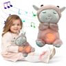 BIOSA knuffel voor baby's, slaapmuziekspeelgoed met hartslag, muziek en licht, babyslaapfopspeen, babyknuffeldier voor pasgeborenen