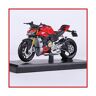 SQFZLL Voor familie, vrienden en geliefden 1:18 Modelfiets Voor: Ducati Super Naked V4 S Red Diecast Gegoten motorfietsmodellen