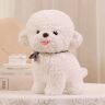 EacTEL High-quality simulation Bichon Frise plush toys simulation Pomeranian puppy home decoration children's Christmas gifts 25cm 4