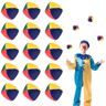 Aoreun Jongleerballenset, 15 stuks jongleerballen voor beginners, hoogwaardige mini-jongleerballen, duurzame jongleerballen, set, spellen, circus, clown, gekleurde jongleerballen voor kinderen en