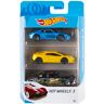 Hot Wheels K5904-3st cadeauset 1:64 die-cast voertuigen assorti, snelwegen/accessoires, speelgoed voor 3 jaar en ouder