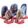 Feldherr 10 pcs. value pack  Dial Bases compatible with Gloomhaven + Frosthaven + Gloomhaven: Jaws of the Lion multicolor, Kleur:Red White