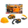 Dickie Toys Volvo BAU 203729019 Speelset Volvo Bouw Speelset Twee Volvo voertuigen met vrijloop, licht en geluid, vanaf 3 jaar