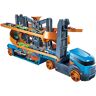 Hot Wheels City Lift en Lanceer Trailer met ruimte voor 20 auto's (schaal 1:64), lift- en lanceerfunctie en 1  auto, voor kinderen vanaf 3 jaar, GNM62