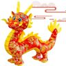 LOTFI Chinese New Year Dragon Plush, Chinese New Year Decorations 2024, Chinese New Year Dragon Plush Doll, Chinese New Year Dragon Plush Mascot Dragon Doll (7.8in,Red)