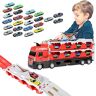 JNTECH Hauler Truck, Transporter Hauler Truck, Carrier Truck Toy With Folding Ejection Race Track, Car Transporter Truck Toy, Mega Hauler Car Transporter Toy Truck For Kids 3+ Years Old