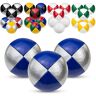 Juggle Dream 3x Pro Thud Jongleerballen Set van 3 Professionele Jonglerballen met Gratis Online Leervideo, Perfect voor Beginners en Experts (zilver/blauw)