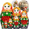 AEVVV Russische Matroesjka Poppenset van 7 stuks Russische pop in sarafan jurk met rowan takken en kamille bloemen handgemaakte Russische poppen Nestende Poppen