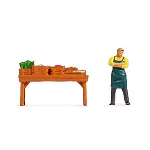 NOCH Tiny-Scenes "Groentestand" met modelfiguren van kunststof voor H0 weekmarkt NOCH Tiny-Scenes "Groentestand" met modelfiguren van kunststof voor H0 weekmarkt