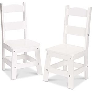 Melissa & Doug Meubels Twee Houten Stoelen Wit Melissa & Doug Meubels Twee Houten Stoelen Wit