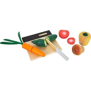 Small Foot ensnij set groente "fresh" gemaakt van hout, accessoires voor kinder keuken en winkel, rollenspel speelgoed vanaf 2 jaar, 12329