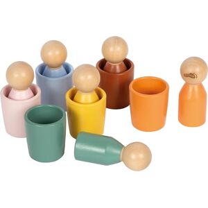 Small Foot Montessori sorteerbeker met figuur, gemaakt van FSC® 100% gecertificeerd hout, sorteerspel met 6 figuren en 6 bekers, vanaf 1 jaar, 12813 Small Foot Montessori sorteerbeker met figuur, gemaakt van FSC® 100% gecertificeerd hout, sorteerspel met 6 figuren en 6 bekers, vanaf 1 jaar, 12813