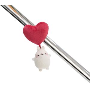 NICI Mag pluche hart met MOLANG 5cm wit Knuffel met magneet magnetisch dier voor koelkast, schoolbord, metaal en nog veel meer NICI Mag pluche hart met MOLANG 5cm wit Knuffel met magneet magnetisch dier voor koelkast, schoolbord, metaal en nog veel meer