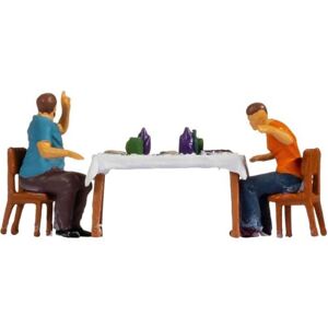 NOCH Tiny Scèes "Lunge", ideaal voor modelbouw restaurantscène in spoorbreedte H0, handgekleurde kunststof figuren NOCH Tiny Scèes "Lunge", ideaal voor modelbouw restaurantscène in spoorbreedte H0, handgekleurde kunststof figuren