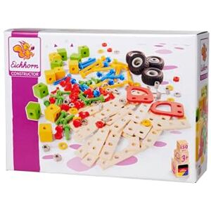 Eichhorn Constructor uitbreidingsset, bouwspeelgoed met 150 delen, veelzijdig houten speelgoed, van 100% FSC-gecertificeerd beukenhout, vanaf 3 jaar Eichhorn Constructor uitbreidingsset, bouwspeelgoed met 150 delen, veelzijdig houten speelgoed, van 100% FSC-gecertificeerd beukenhout, vanaf 3 jaar
