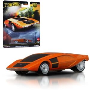 Hot Wheels Premium Autocultuur, Speelgoedauto voor Verzamelaars, Schaal 1:64, Metalen Lancia Stratos Zero, 'Hammer Drop' Voertuig met Real Riders Banden, HRV77 Hot Wheels Premium Autocultuur, Speelgoedauto voor Verzamelaars, Schaal 1:64, Metalen Lancia Stratos Zero, 'Hammer Drop' Voertuig met Real Riders Banden, HRV77