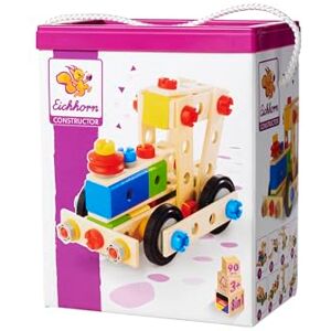 Eichhorn Constructor locomotief, 8 verschillende modelvarianten bouwbaar, bouwspeelgoed met 90 delen, veelzijdig houten speelgoed, 100% FSC-gecertificeerd beukenhout, vanaf 3 jaar Eichhorn Constructor locomotief, 8 verschillende modelvarianten bouwbaar, bouwspeelgoed met 90 delen, veelzijdig houten speelgoed, 100% FSC-gecertificeerd beukenhout, vanaf 3 jaar