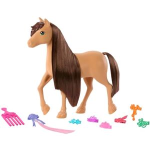 Barbie Paard en Accessoires, speelgoed gebaseerd op Mysteries: De Grote Paardenjacht, met extra lange manen voor borstelen en stylen (stijlen kunnen variëren), HXJ37 Barbie Paard en Accessoires, speelgoed gebaseerd op Mysteries: De Grote Paardenjacht, met extra lange manen voor borstelen en stylen (stijlen kunnen variëren), HXJ37