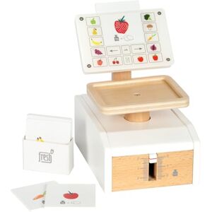 Small Foot houten weegschaal "fresh", multifunctioneel accessoire voor winkel, rollenspel speelgoed, vanaf 3 jaar, 12418