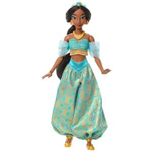 Mattel Disney Prinses Jasmine, Sprankelende Prinses, modepop en accessoires met outfit die aan en uit kan, schoenen, ketting en oorbellen, geïnspireerd op de film, JMP63 Mattel Disney Prinses Jasmine, Sprankelende Prinses, modepop en accessoires met outfit die aan en uit kan, schoenen, ketting en oorbellen, geïnspireerd op de film, JMP63