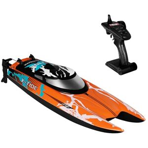 Overmax X-Tide RC Boot – 25 km/u – 2x Batterijen – 34 min Vaartijd – LED Verlichting – Auto-omkeerfunctie – Demo Modus – Watergekoeld – 100 m Bereik – Voor Meer, Zwembad, Zee – Oranje Overmax X-Tide RC Boot – 25 km/u – 2x Batterijen – 34 min Vaartijd – LED Verlichting – Auto-omkeerfunctie – Demo Modus – Watergekoeld – 100 m Bereik – Voor Meer, Zwembad, Zee – Oranje