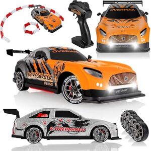 Overmax X-Tireburner RC Auto – 20 km/u, 1:16 Schaal Drift Auto met Afstandsbediening, 40 min Speeltijd, 2x Accu, 2 Snelheidsmodi, Verwisselbare Body, LED Verlichting, 2 Sets Wielen, Cadeau Kinderen Overmax X-Tireburner RC Auto – 20 km/u, 1:16 Schaal Drift Auto met Afstandsbediening, 40 min Speeltijd, 2x Accu, 2 Snelheidsmodi, Verwisselbare Body, LED Verlichting, 2 Sets Wielen, Cadeau Kinderen
