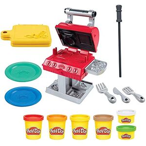 Play-Doh Kitchen Creations Super Grill Barbecue, grillen en stempelen-speelset voor kinderen vanaf 3 jaar met boetseerklei in 6 kleuren en 7 barbecue-speelgoedaccessoires Play-Doh Kitchen Creations Super Grill Barbecue, grillen en stempelen-speelset voor kinderen vanaf 3 jaar met boetseerklei in 6 kleuren en 7 barbecue-speelgoedaccessoires