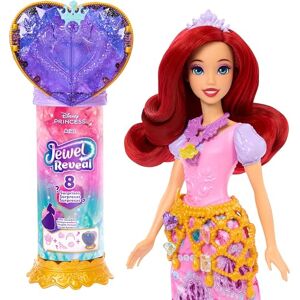 Mattel Disney Prinses Ariël modepop en accessoires met 8 verrassingen, inclusief hartvormige sieradendoos, ring voor kind en 9 speelonderdelen, geïnspireerd op de film, JHL49 Mattel Disney Prinses Ariël modepop en accessoires met 8 verrassingen, inclusief hartvormige sieradendoos, ring voor kind en 9 speelonderdelen, geïnspireerd op de film, JHL49