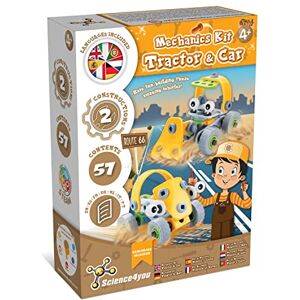 Science4you Mechanisch Laboratorium voor Kinderen +4 Jaar Bouwspeelgoed: Bouw een Auto en een Tractor, Constructiespeelgoed Educatief Speelgoed en Creatieve Geschenken voor Kinderen vanaf 4 Jaar Science4you Mechanisch Laboratorium voor Kinderen +4 Jaar Bouwspeelgoed: Bouw een Auto en een Tractor, Constructiespeelgoed Educatief Speelgoed en Creatieve Geschenken voor Kinderen vanaf 4 Jaar