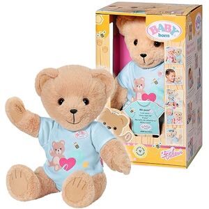 BABY born 835616 beer blauw met blauw rompertje teddybeer knuffel, beweegbare armen en benen, draaibaar hoofd, met de hand wasbaar, met vriendschapsboek BABY born 835616 beer blauw met blauw rompertje teddybeer knuffel, beweegbare armen en benen, draaibaar hoofd, met de hand wasbaar, met vriendschapsboek