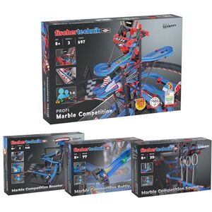 fischertechnik Marble Competition 575218 kbaan, complete set, kbaan met 3 stimulerende uitbreidingen, vanaf 8 jaar, blauw fischertechnik Marble Competition 575218 kbaan, complete set, kbaan met 3 stimulerende uitbreidingen, vanaf 8 jaar, blauw