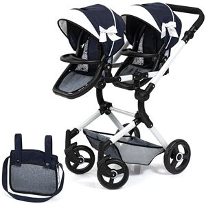 Bayer Design 26281AA Twin Neo Tweeling poppenwagen, verstelbare en zwenkbaar duwstang, met tas Bayer Design 26281AA Twin Neo Tweeling poppenwagen, verstelbare en zwenkbaar duwstang, met tas