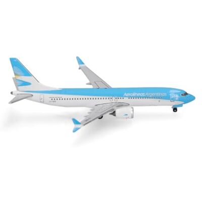 Herpa vliegtuig model Aerolíneas Argentinas Boeing 737 Max 8 schaal 1:500 voor verzamelaars, miniatuur deco, metaal vliegtuig zonder standaard Herpa vliegtuig model Aerolíneas Argentinas Boeing 737 Max 8 schaal 1:500 voor verzamelaars, miniatuur deco, metaal vliegtuig zonder standaard