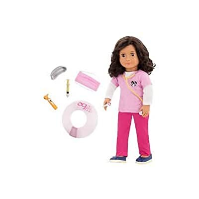 OUR GENERATION Paloma Dierenarts Pop - 46cm - Roze - Pop OUR GENERATION Paloma Dierenarts Pop - 46cm - Roze - Pop