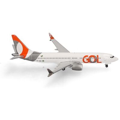 Herpa Modelvliegtuig GOL Linhas Aéreas Boeing 737 Max 8 – PR-XMX, miniatuur schaal 1:500, verzamelobject, vliegtuigmodel zonder standaard, metaal Herpa Modelvliegtuig GOL Linhas Aéreas Boeing 737 Max 8 – PR-XMX, miniatuur schaal 1:500, verzamelobject, vliegtuigmodel zonder standaard, metaal