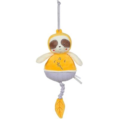 Gipsy Toys – luiaard – muziekdoos – muziekpluche – serie "Bamboo" – 32 cm S/kaart – geel en bruin – 1e leeftijd Gipsy Toys – luiaard – muziekdoos – muziekpluche – serie "Bamboo" – 32 cm S/kaart – geel en bruin – 1e leeftijd