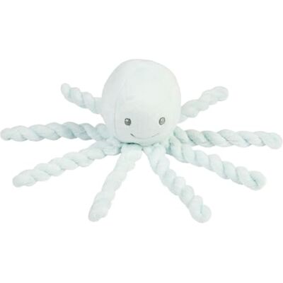 Nattou Lapidou Octopus pluche dier voor pasgeborenen Knuffel Octopus 22 cm Blauw Nattou Lapidou Octopus pluche dier voor pasgeborenen Knuffel Octopus 22 cm Blauw