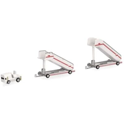 Herpa 573122 accessoires TWA historische passagiertrap (2 sleepboten (1 stuk) miniatuur op schaal 1:200, verzamelstuk, modelaccessoires zonder voet, kunststof miniatuurmodel, meerkleurig Herpa 573122 accessoires TWA historische passagiertrap (2 sleepboten (1 stuk) miniatuur op schaal 1:200, verzamelstuk, modelaccessoires zonder voet, kunststof miniatuurmodel, meerkleurig
