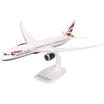 Herpa Snap-Fit modelvliegtuig Boeing 787-9 British Airways Dreamliner, vliegtuig, miniatuur op schaal 1:200, verzamelstuk, model met standaard, kunststof Herpa Snap-Fit modelvliegtuig Boeing 787-9 British Airways Dreamliner, vliegtuig, miniatuur op schaal 1:200, verzamelstuk, model met standaard, kunststof
