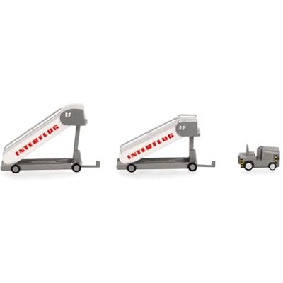 Herpa 573153 Accessoires intervlucht historische persoonstrap (2 trekkers (1 stuk) op schaal 1:200, miniatuurmodel, kunststof, meerkleurig Herpa 573153 Accessoires intervlucht historische persoonstrap (2 trekkers (1 stuk) op schaal 1:200, miniatuurmodel, kunststof, meerkleurig