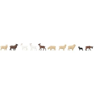 Faller 151921 H0 Schapen en Geiten 10 Dieren Spoor HO 1:87, Meervoudig Faller 151921 H0 Schapen en Geiten 10 Dieren Spoor HO 1:87, Meervoudig