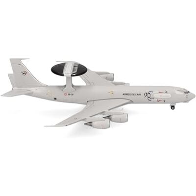 Herpa modelvliegtuig Franse Luchtmacht Boeing E-3F Sentry 90th Anniversary 36-CB "Charognard", miniatuur op schaal 1:500, verzamelobject, vliegtuigmodel zonder standaard, metaal Herpa modelvliegtuig Franse Luchtmacht Boeing E-3F Sentry 90th Anniversary 36-CB "Charognard", miniatuur op schaal 1:500, verzamelobject, vliegtuigmodel zonder standaard, metaal