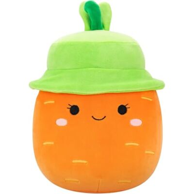 Squishmallows SQER01214 Caroleena de wortel met vissershoed, 19 cm, officieel Jazwares pluche, superzacht knuffeldier Squishmallows SQER01214 Caroleena de wortel met vissershoed, 19 cm, officieel Jazwares pluche, superzacht knuffeldier