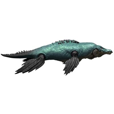 Mattel Jurassic World Gigantische Beukers Liopleurodon JW grote dinosaurusfiguur met 2 aanvalsacties, evolutiefunctie, digitale scan-code, JKL87 Mattel Jurassic World Gigantische Beukers Liopleurodon JW grote dinosaurusfiguur met 2 aanvalsacties, evolutiefunctie, digitale scan-code, JKL87