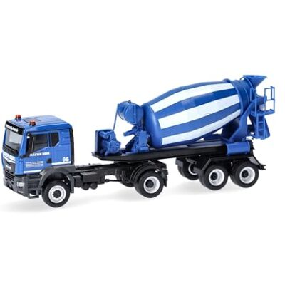 Herpa vrachtwagen model MAN TGS TN betonmixer oplegger "Martin Baur", schaal 1:87, voor diorama, modelbouw, verzamelobject, Made in Germany, kunststof Herpa vrachtwagen model MAN TGS TN betonmixer oplegger "Martin Baur", schaal 1:87, voor diorama, modelbouw, verzamelobject, Made in Germany, kunststof