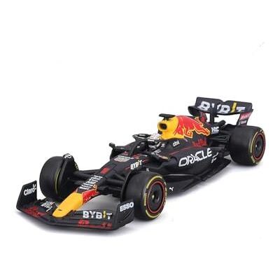 Bburago F1 Red Bull RB18 (2022): modelauto op schaal 1:43, #1 Max Verstappen, met bestuurder, hardcase, blauw (18-38062V) Bburago F1 Red Bull RB18 (2022): modelauto op schaal 1:43, #1 Max Verstappen, met bestuurder, hardcase, blauw (18-38062V)