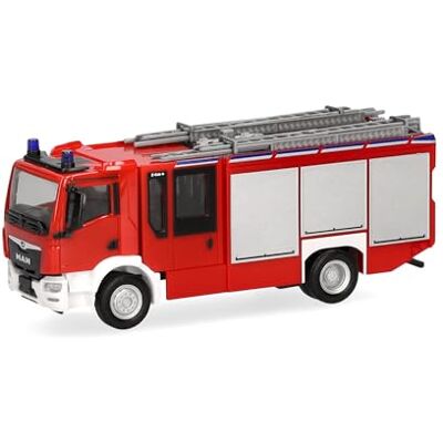 Herpa vrachtwagenmodel MAN TGM CC Z-Cab "Brandweer", miniatuur op schaal 1:87, verzamelmodel, Made in Germany, kunststof Herpa vrachtwagenmodel MAN TGM CC Z-Cab "Brandweer", miniatuur op schaal 1:87, verzamelmodel, Made in Germany, kunststof