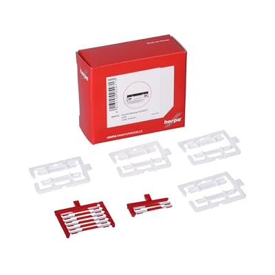 Herpa Accessoires achterbumper Schmitz, 8 x wit op schaal 1:87, miniatuur model, kunststof Herpa Accessoires achterbumper Schmitz, 8 x wit op schaal 1:87, miniatuur model, kunststof
